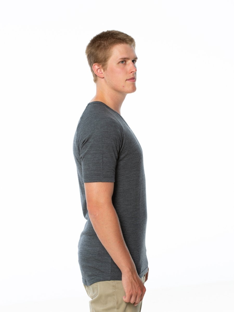 Merino Short Sleeve V Neck - Brass Monkeys - Smart Merino New Zealand