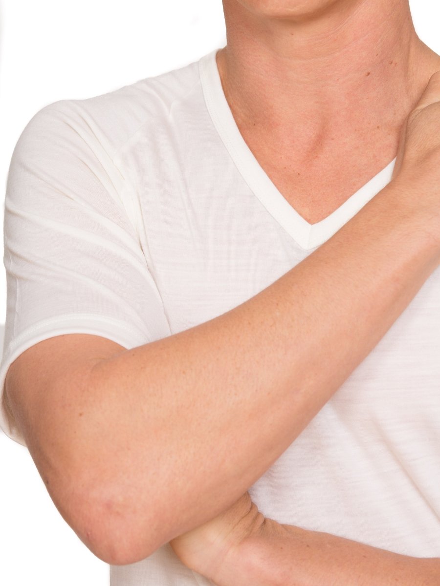 Merino Short Sleeve V Neck - Brass Monkeys - Smart Merino New Zealand